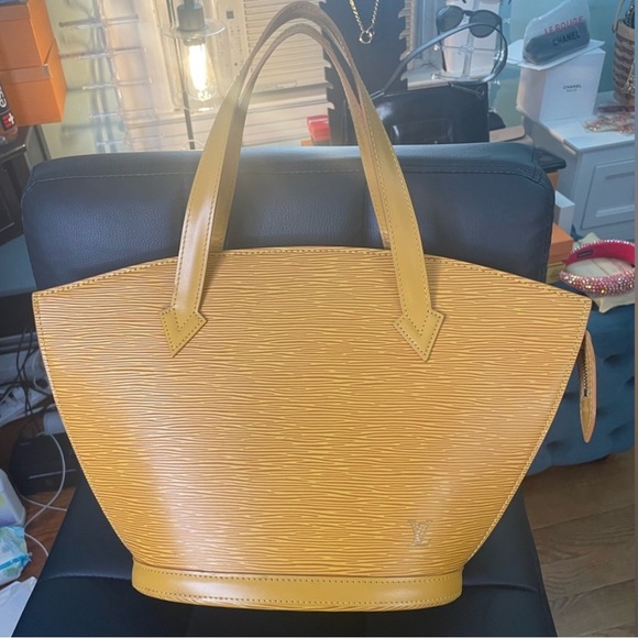 Authentic Louis Vuitton Yellow/Purple Epi Saint Jacques Hand Bag - Picture 2 of 8
